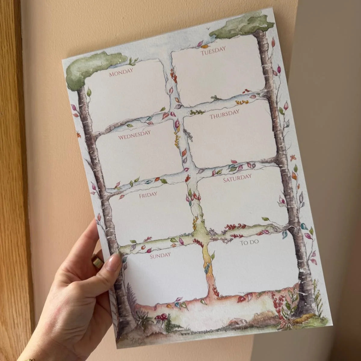 Woodland Weekly Planner A4 Notepad