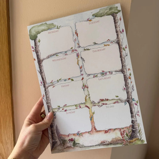 Woodland Weekly Planner A4 Notepad