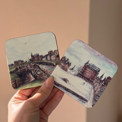 Swilcan Bridge Winter Coaster