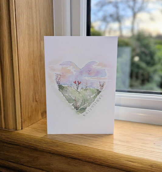 A5 Valentines Heart Card