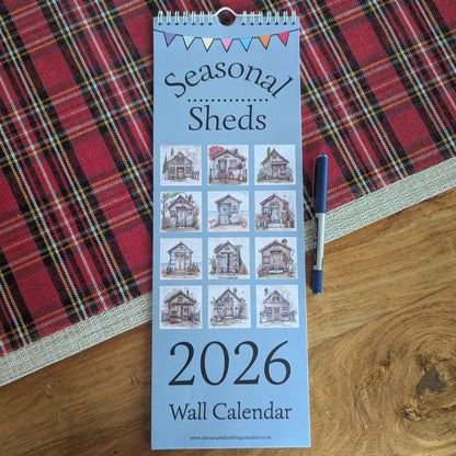 Seasonal Sheds 2026 Wall Calendar