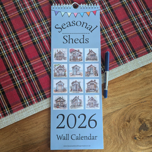 Seasonal Sheds 2026 Wall Calendar
