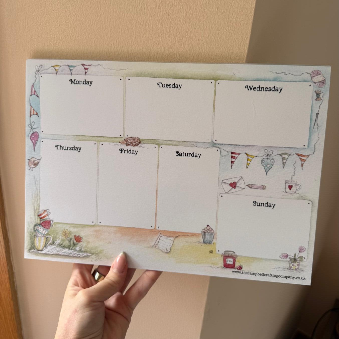Teacup Weekly Planner A4 Notepad